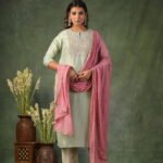 Pastel Green Embroidered Kurta Set